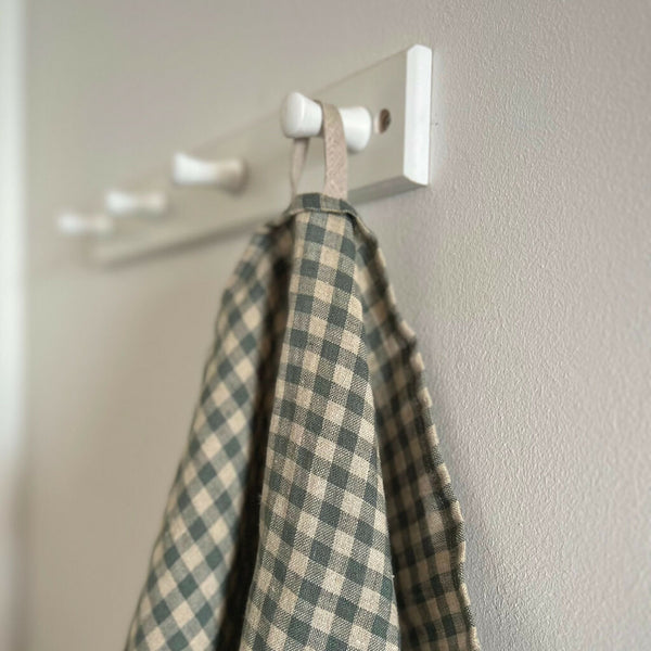 HELEN ROUND Check Tea Towel Sea Green Square.jpg.jpg