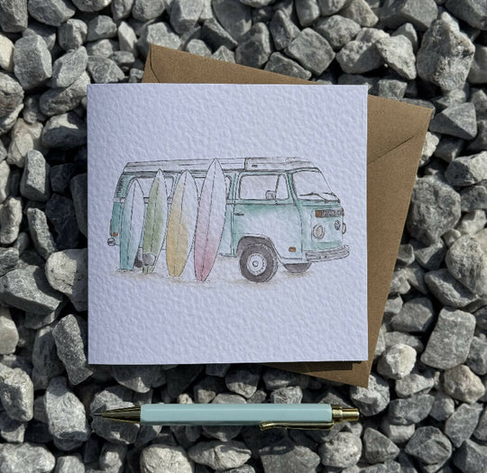Surf Campervan Greeting Card