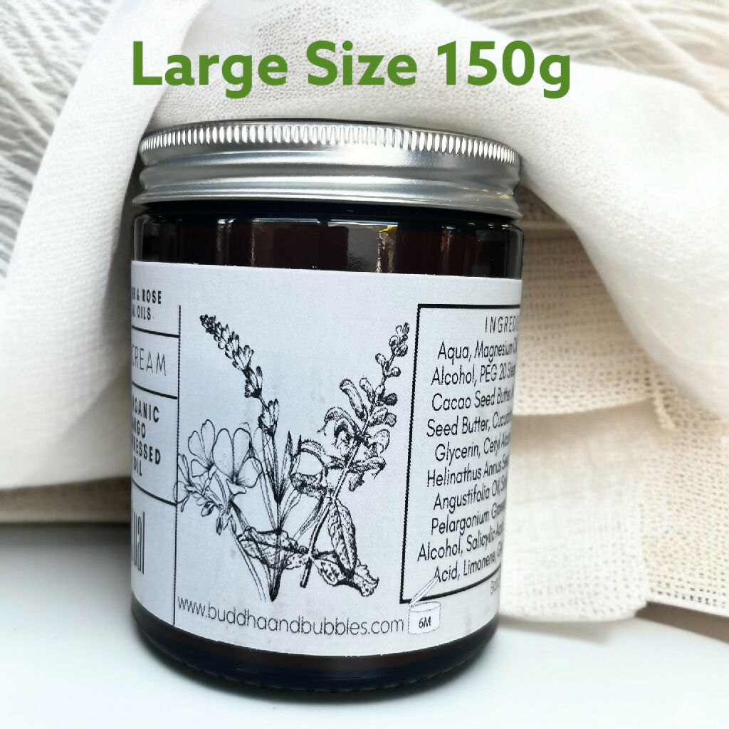 Soothing Magnesium Cream for sleep with Clary Sage Lavender and Rose Geranium 150g Large