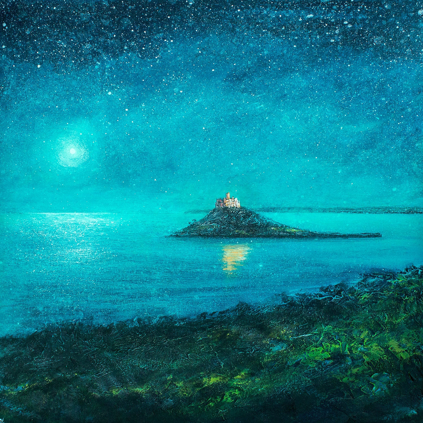 The Moonlit Bay at St Michael's Mount Original Art