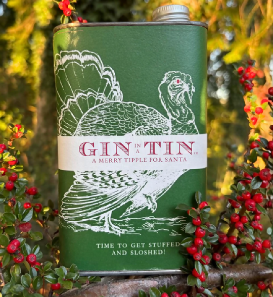 Personalised Festive Turkey Tin of Gin | 50cl