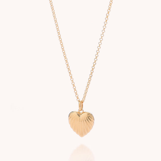 Scallop Heart Necklace