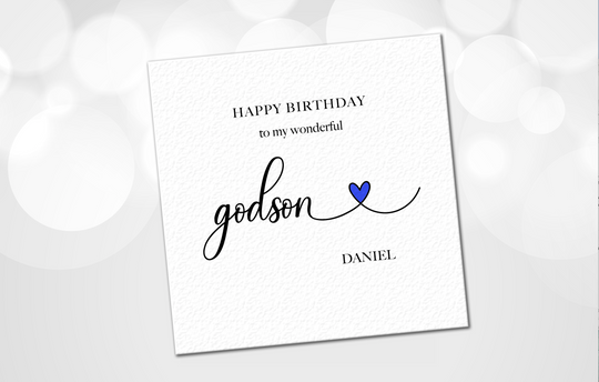 Personalised Godson Birthday Card