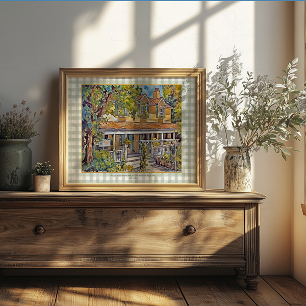 Stars Hollow Artwork Inn Watercolor Illustration
