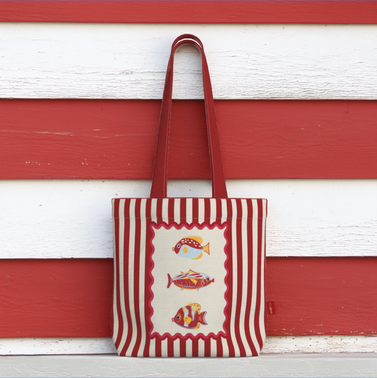 Everyday Tote Bag, Sardines Shopper "La Mer Collection"
