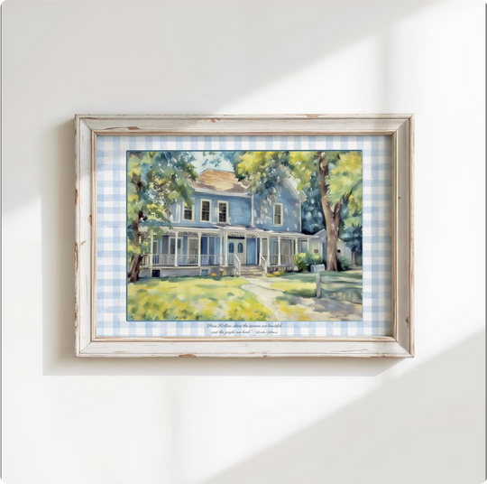 Stars Hollow Watercolor Illustration Lorelai and Rory's Home