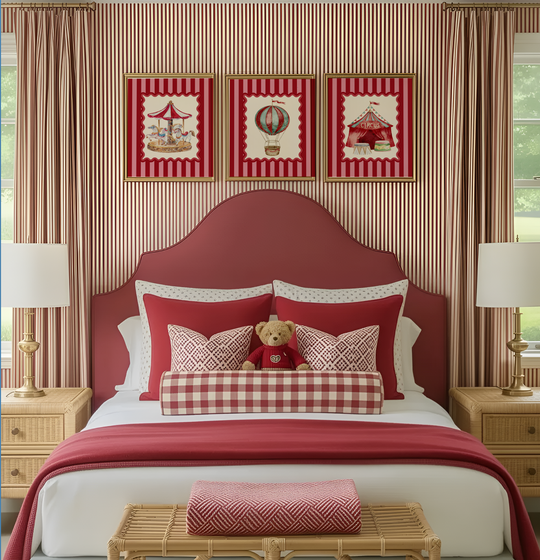 Set of 3 Kids Room Illustrations, Le Cirque Circus Artwork