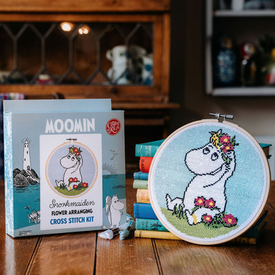 Moomin - Snorkmaiden Flower Arranging Cross Stitch Craft Kit