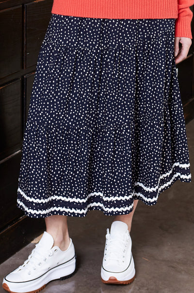 Speckle Tiered Dobby Skirt