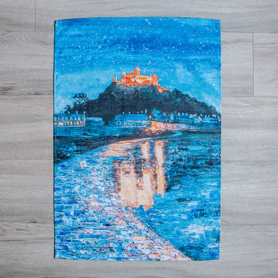 Evening At St Michael's Mount Tea Towel