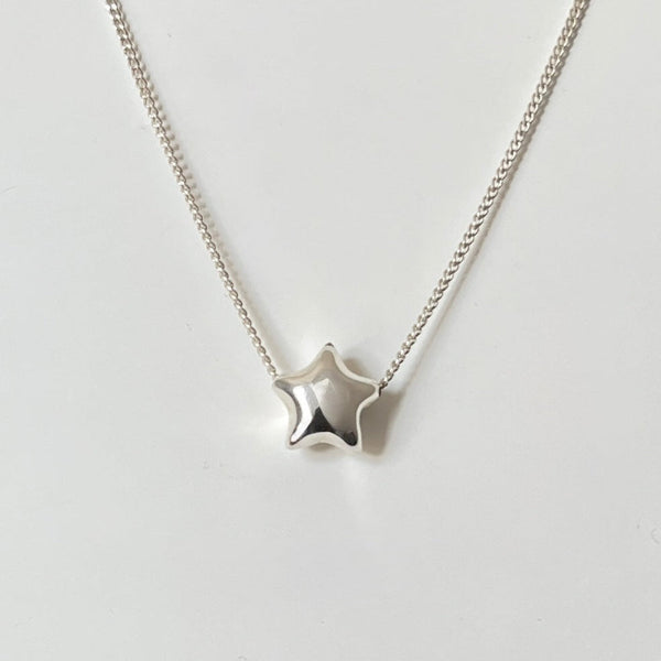 Sterling Silver Star Shaped Pendant Necklace