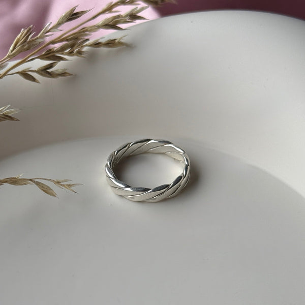 Sterling Silver Twisted Rope Ring