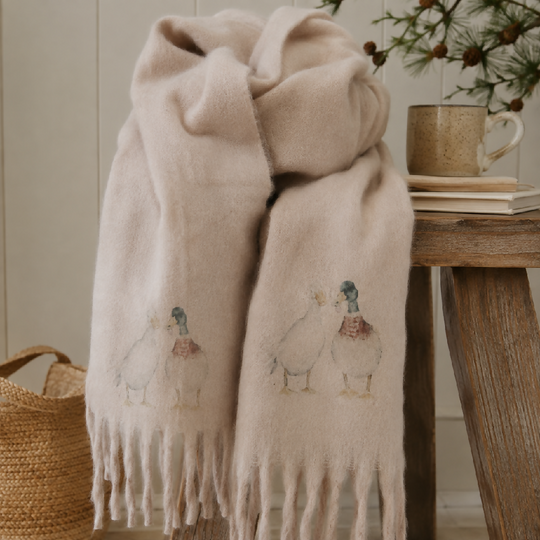 Country Ducks Fluffy Women's Scarf