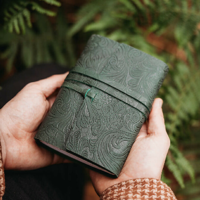 Botanical Evergreen Leather Journals