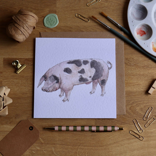 Gloucestershire Old Spot Greeting Card