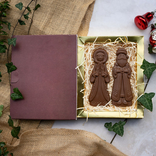 Caramel Filled Mr & Mrs Claus