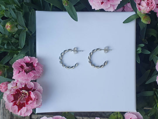 Forever Entwined Sterling Silver Twist Earrings