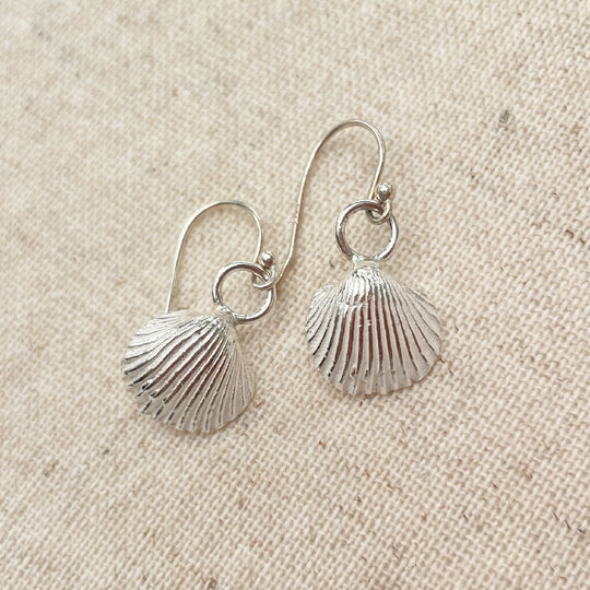 Cockle Shell Sterling Silver Earrings