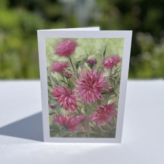 Dahlias Greeting Card