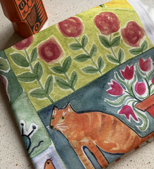 My Gardening World tea towel