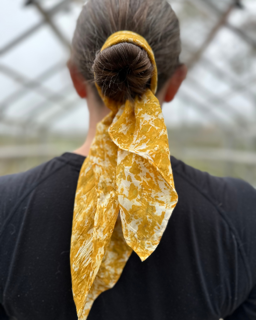 studioEVIG  - Gold Rush Silk Scarf in hair