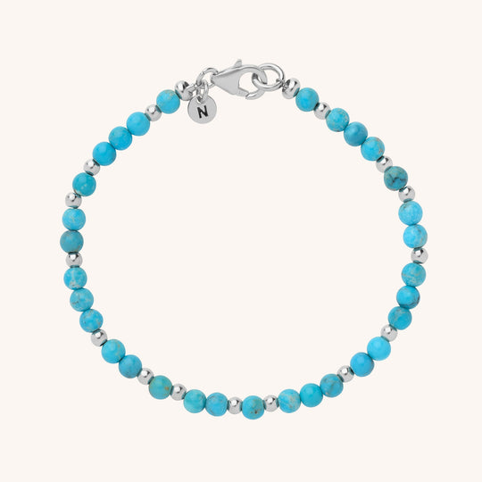 Turquoise Jewel Bead Birthstone Bracelet - December