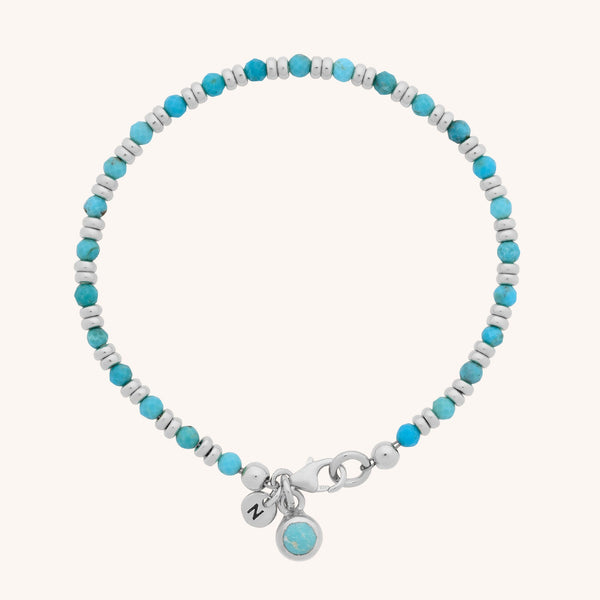 Turquoise Linear Birthstone Bracelet - December