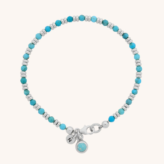 Turquoise Linear Birthstone Bracelet - December