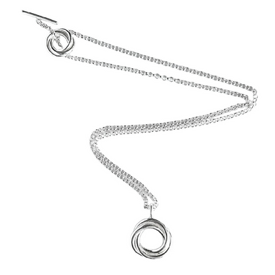 Modern Rose Chain Necklace by Essemgé - on white background