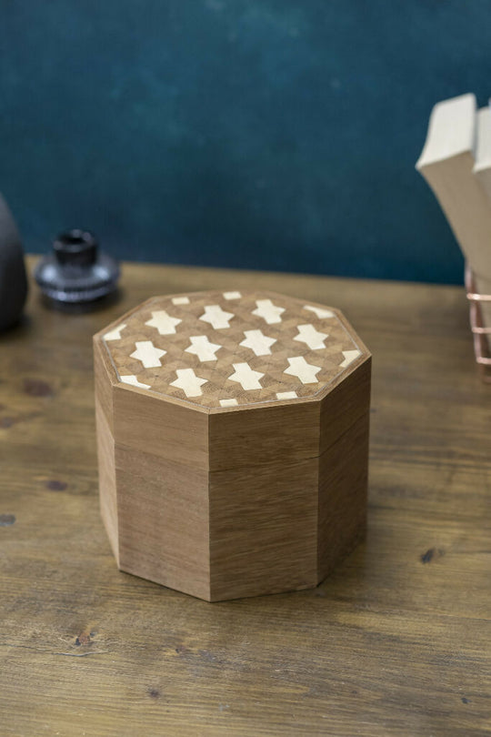 Octagonal Iroko box