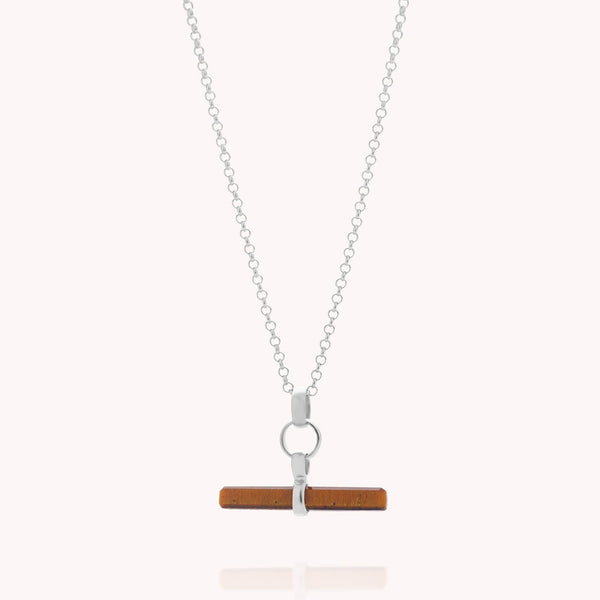 Tiger Eye T-Bar Necklace