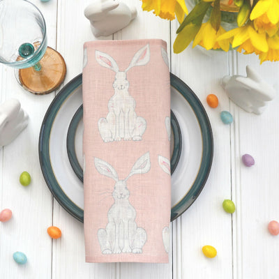 pink rabbit napkin set up9