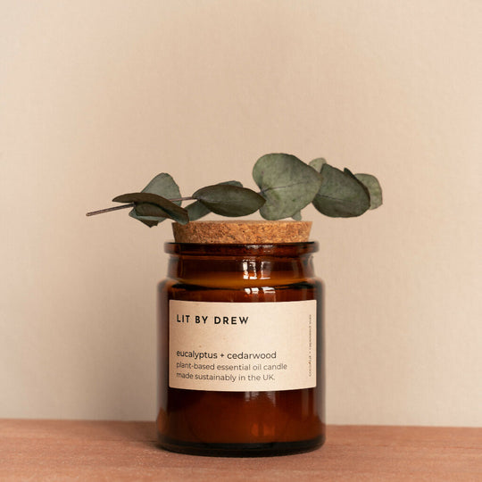 Eucalyptus & Cedarwood - Pure Essential Oil Candle - Medium