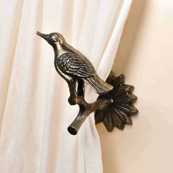 Brass Bird Curtain Tie Backs