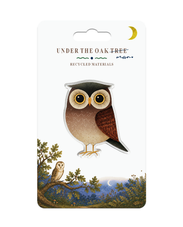Badge - Owl British Nature Wildlife Bird Brooch Gifts