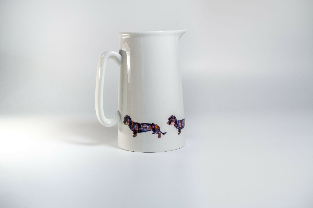 Fine China Dachshund Jug - 2 Pint or Half Pint Options