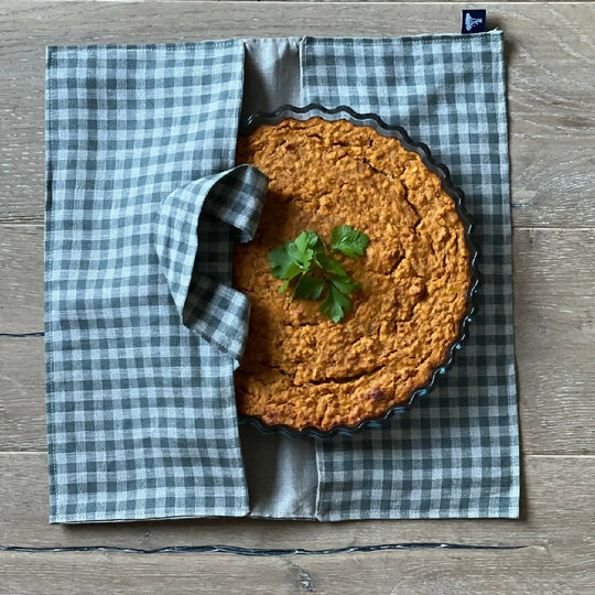 Handmade Linen Pie Tote Bag – Eco-Friendly Pie, Quiche & Casserole Carrier