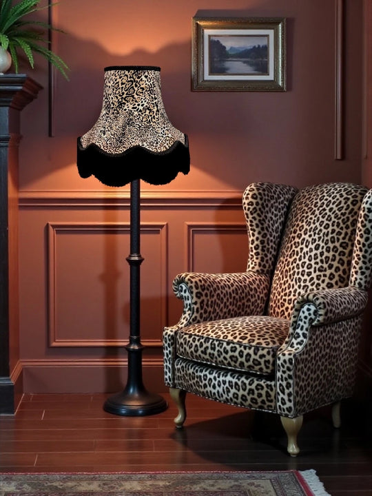 Lynx animal print fabric lampshades - Available in 8 sizes