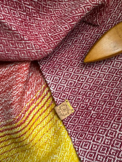 Graduating Sunset Scarf - Gold to Burgundy 12