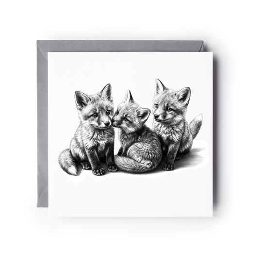 Fox Cuddles Greeting Card