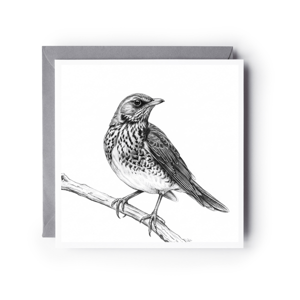 Thrush Hand-Drawn Greeting Card