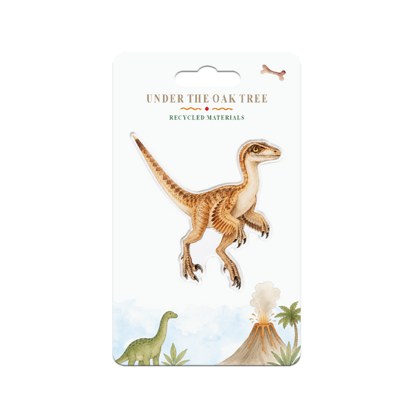 Badge - Dinosaur Velociraptor Natural History Brooch Gift