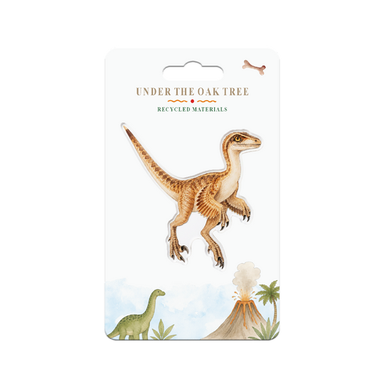 Badge - Dinosaur Velociraptor Natural History Brooch Gift