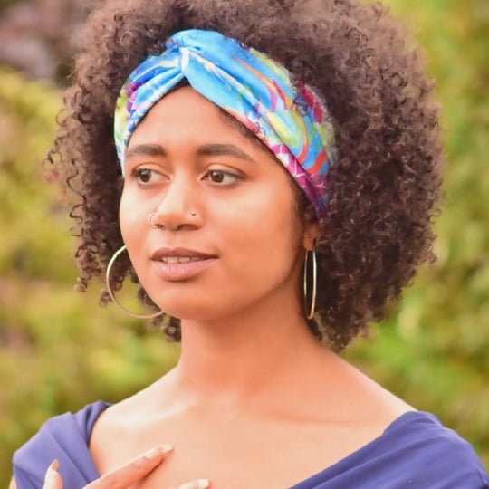 Inca Headband in Passionflower Print