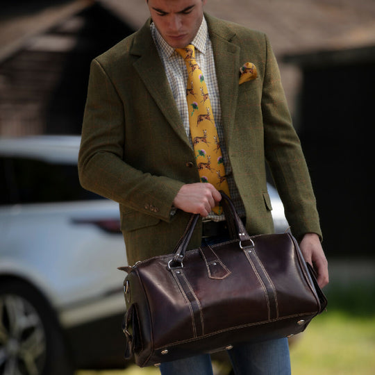 The Rabat Overnight Bag in Dark Brown