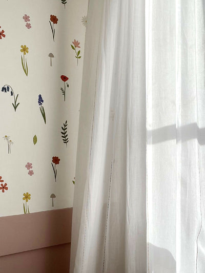 Forest Flowers Wallpaper Curtain