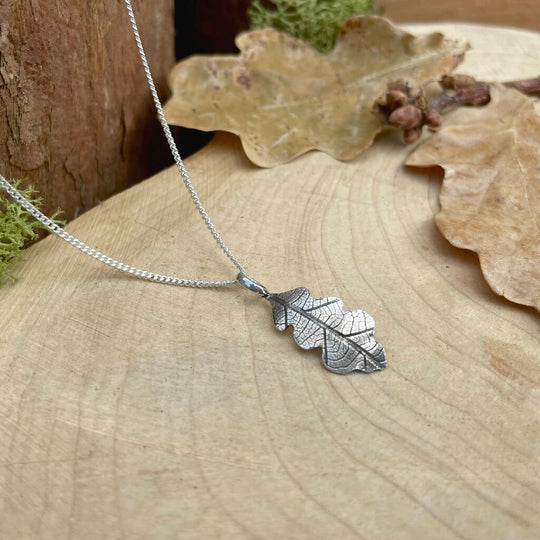 Silver Oak Leaf Necklace
