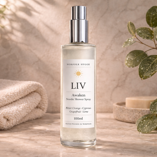 LIV — Awaken Nordic Shower Spray | Bitter Orange, Cypress, Grapefruit, Lime