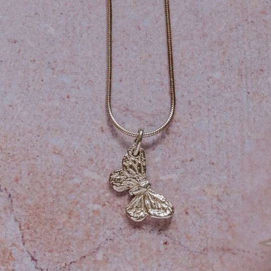 Small Silver Butterfly Necklace