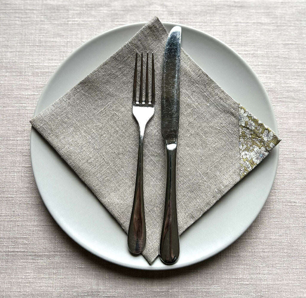 Natural Linen & Liberty 'Capel' Napkins